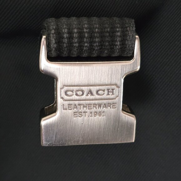 Coach 5118 Track Black Cabriolet Canvas & Leather Crossbody Laptop Messenger - Picture 11 of 16